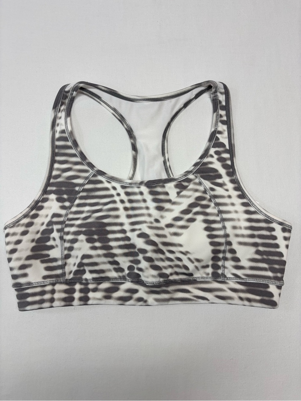 Calvin Klein Performance Black & White Abstract Racerback Sports Bra 169 active